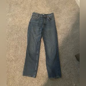 Zara Straight Fit High Rise Jeans Size 34 (Women's U.S. Size 2 Pants) Blue